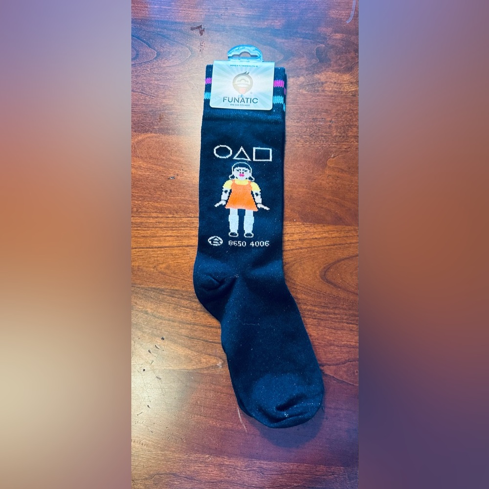 Black Squid Game Themed Socks